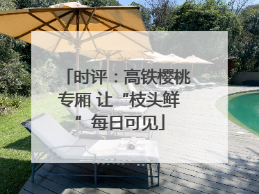时评：高铁樱桃专厢 让“枝头鲜”每日可见