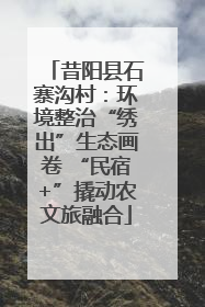 昔阳县石寨沟村：环境整治“绣出”生态画卷 “民宿+”撬动农文旅融合