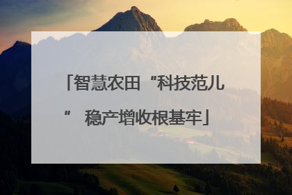智慧农田“科技范儿” 稳产增收根基牢