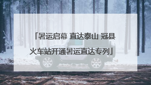 暑运启幕 直达泰山 冠县火车站开通暑运直达专列