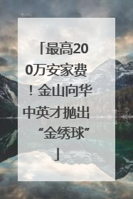最高200万安家费！金山向华中英才抛出“金绣球”