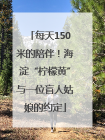 每天150米的陪伴！海淀“柠檬黄”与一位盲人姑娘的约定