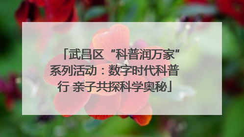 武昌区“科普润万家”系列活动：数字时代科普行 亲子共探科学奥秘