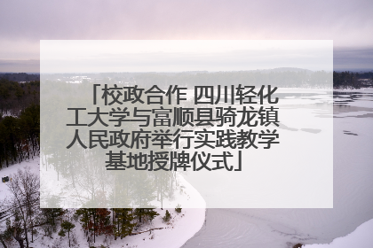 校政合作 四川轻化工大学与富顺县骑龙镇人民政府举行实践教学基地授牌仪式