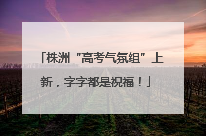 株洲“高考气氛组”上新，字字都是祝福！