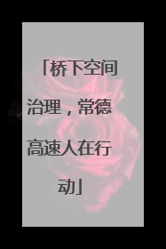 桥下空间治理，常德高速人在行动