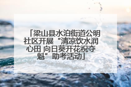 梁山县水泊街道公明社区开展“清凉饮水润心田 向日葵开花祝夺魁”助考活动