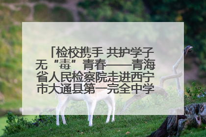 检校携手 共护学子无“毒”青春——青海省人民检察院走进西宁市大通县第一完全中学开展禁毒宣传侧记