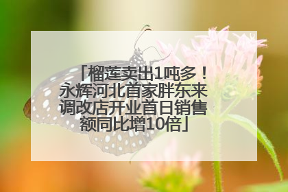 榴莲卖出1吨多！永辉河北首家胖东来调改店开业首日销售额同比增10倍