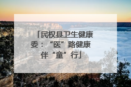 民权县卫生健康委：“医”路健康伴“童”行