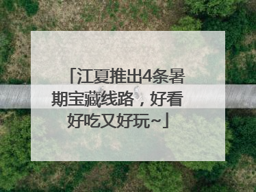 江夏推出4条暑期宝藏线路，好看好吃又好玩~