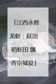 江西永修龙虾：跃出稻虾田 飘香京城宴