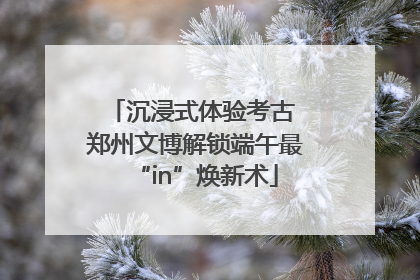 沉浸式体验考古 郑州文博解锁端午最“in”焕新术