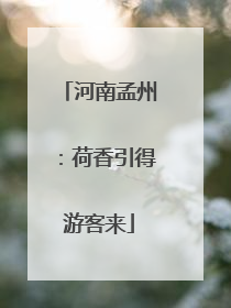 河南孟州：荷香引得游客来