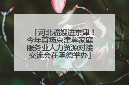 河北福嫂进京津！今年首场京津冀家庭服务业人力资源对接交流会在承德举办