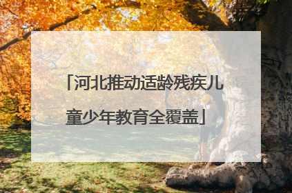 河北推动适龄残疾儿童少年教育全覆盖