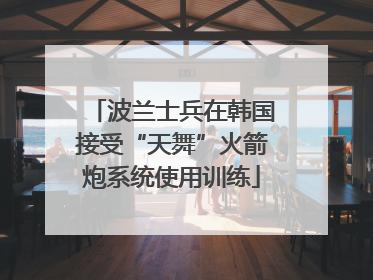 波兰士兵在韩国接受“天舞”火箭炮系统使用训练