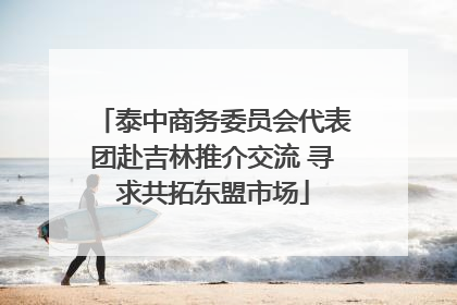 泰中商务委员会代表团赴吉林推介交流 寻求共拓东盟市场