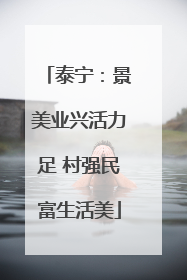 泰宁：景美业兴活力足 村强民富生活美