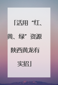 活用“红、黄、绿”资源 陕西黄龙有实招