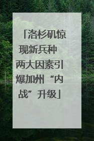 洛杉矶惊现新兵种 两大因素引爆加州“内战”升级