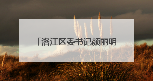 洛江区委书记颜丽明带队调研督导巡视反馈意见整改工作，推进生态环境保护建设