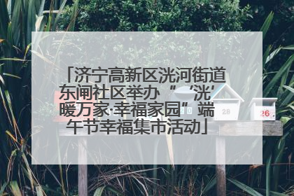 济宁高新区洸河街道东闸社区举办“‘洸’暖万家·幸福家园”端午节幸福集市活动