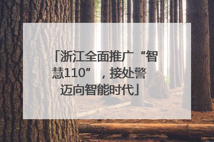 浙江全面推广“智慧110”，接处警迈向智能时代