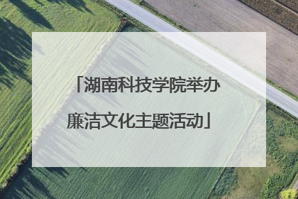 湖南科技学院举办廉洁文化主题活动