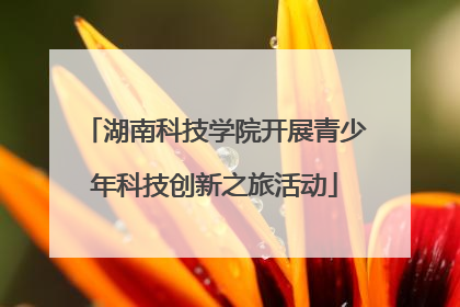 湖南科技学院开展青少年科技创新之旅活动