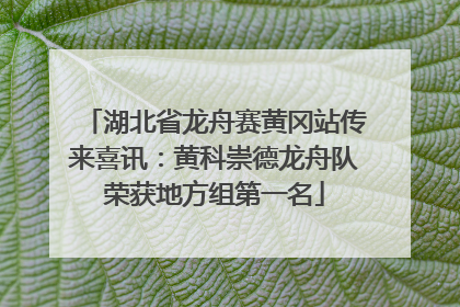湖北省龙舟赛黄冈站传来喜讯：黄科崇德龙舟队荣获地方组第一名