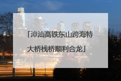 漳汕高铁东山跨海特大桥栈桥顺利合龙