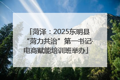 菏泽：2025东明县“菏力共治”第一书记·电商赋能培训班举办