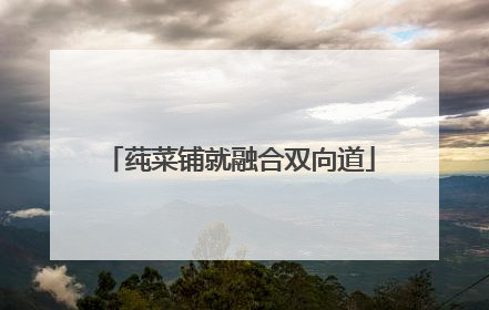 莼菜铺就融合双向道