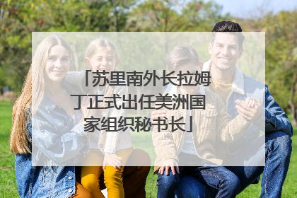 苏里南外长拉姆丁正式出任美洲国家组织秘书长