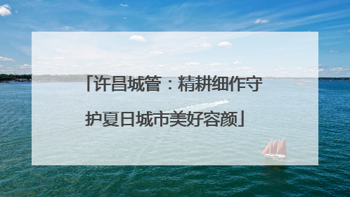 许昌城管：精耕细作守护夏日城市美好容颜