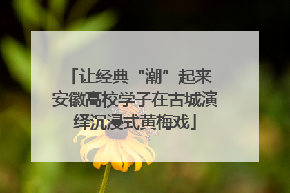 让经典“潮”起来 安徽高校学子在古城演绎沉浸式黄梅戏