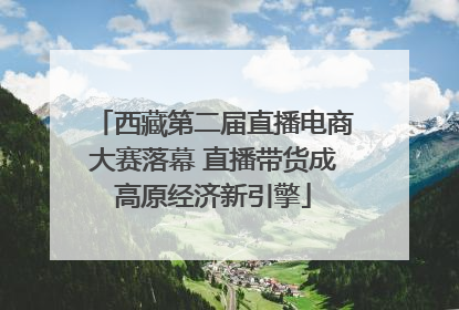 西藏第二届直播电商大赛落幕 直播带货成高原经济新引擎