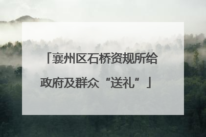 襄州区石桥资规所给政府及群众“送礼”