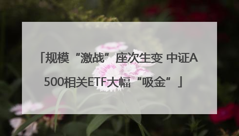规模“激战”座次生变 中证A500相关ETF大幅“吸金”
