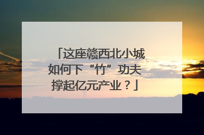 这座赣西北小城如何下“竹”功夫撑起亿元产业？