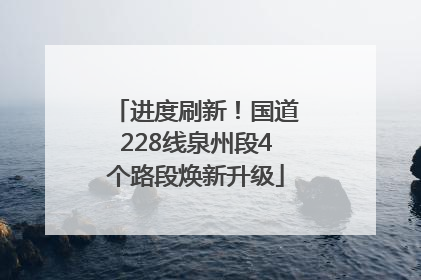 进度刷新！国道228线泉州段4个路段焕新升级