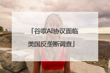 谷歌AI协议面临美国反垄断调查
