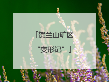 贺兰山矿区“变形记”