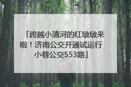 跨越小清河的红墩墩来啦！济南公交开通试运行小巷公交553路