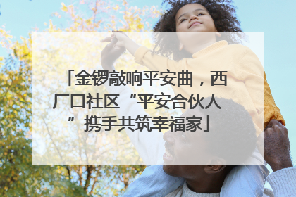 金锣敲响平安曲，西厂口社区“平安合伙人”携手共筑幸福家