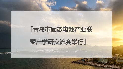 青岛市固态电池产业联盟产学研交流会举行