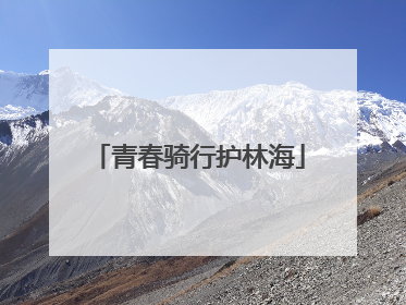 青春骑行护林海