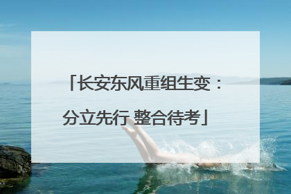 长安东风重组生变：分立先行 整合待考