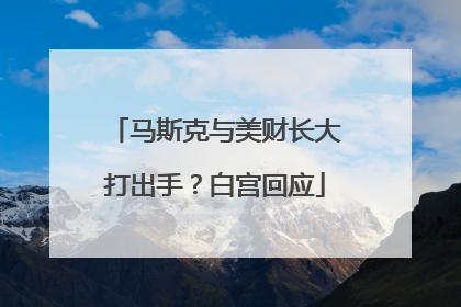 马斯克与美财长大打出手？白宫回应